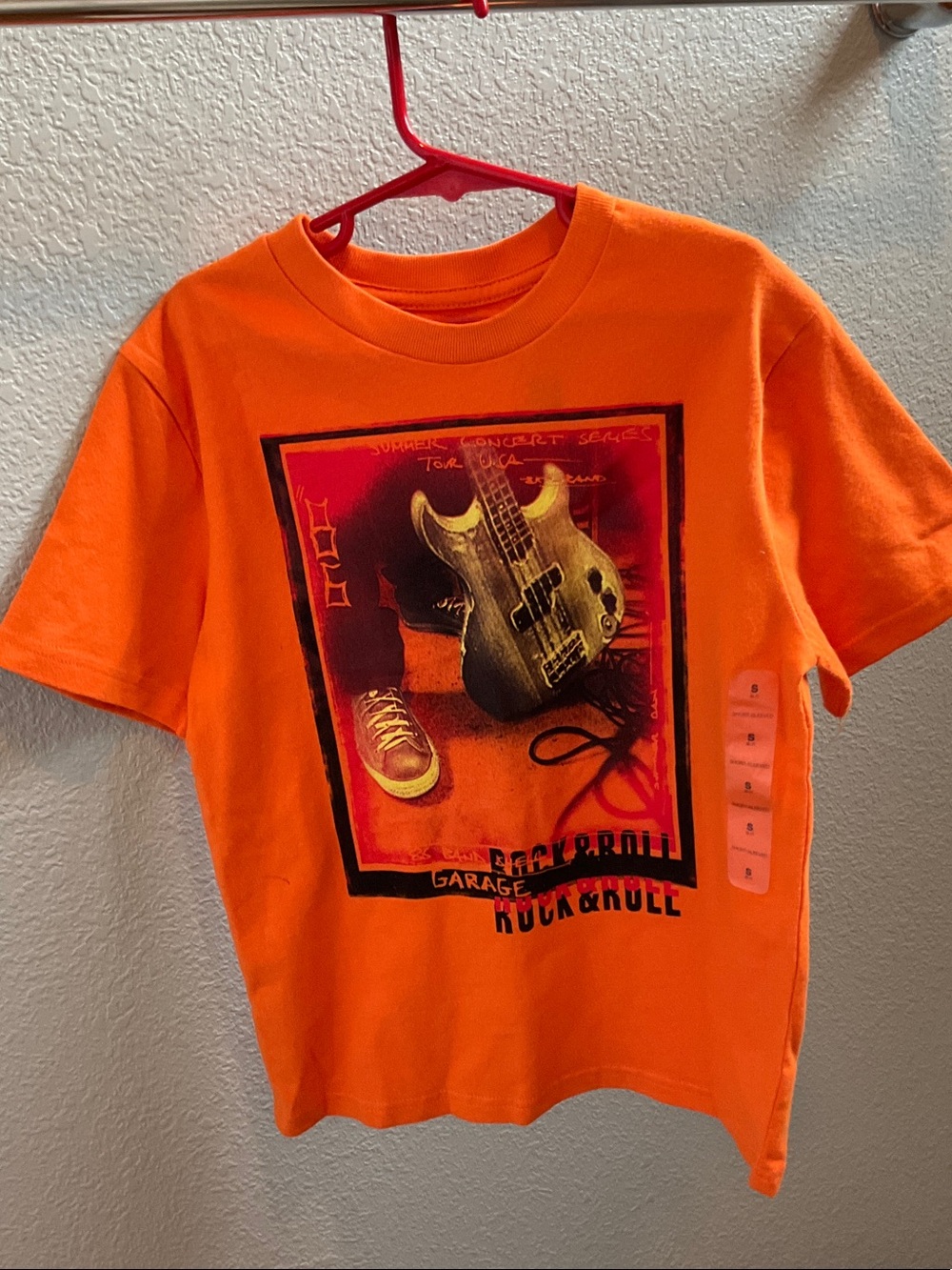 GAP Orange Graphic Rock & Roll Tee S